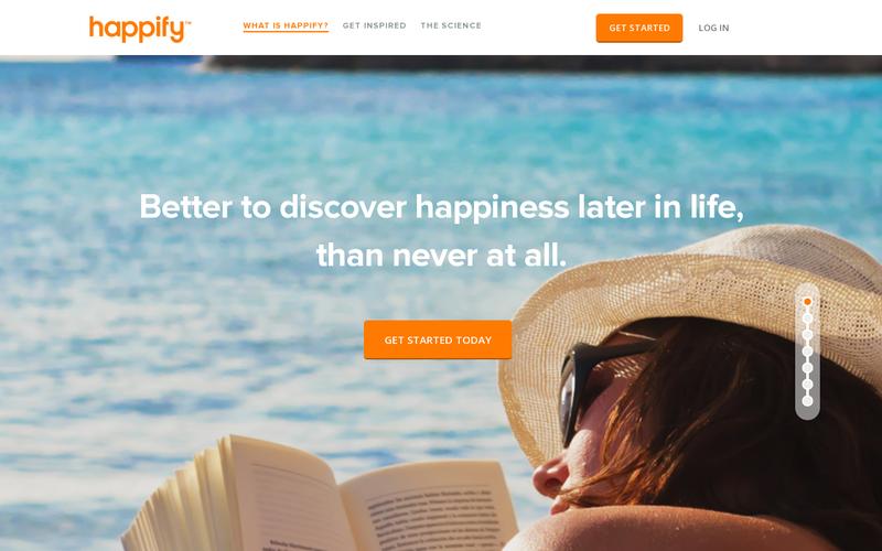 Come creare una landing page: Happify